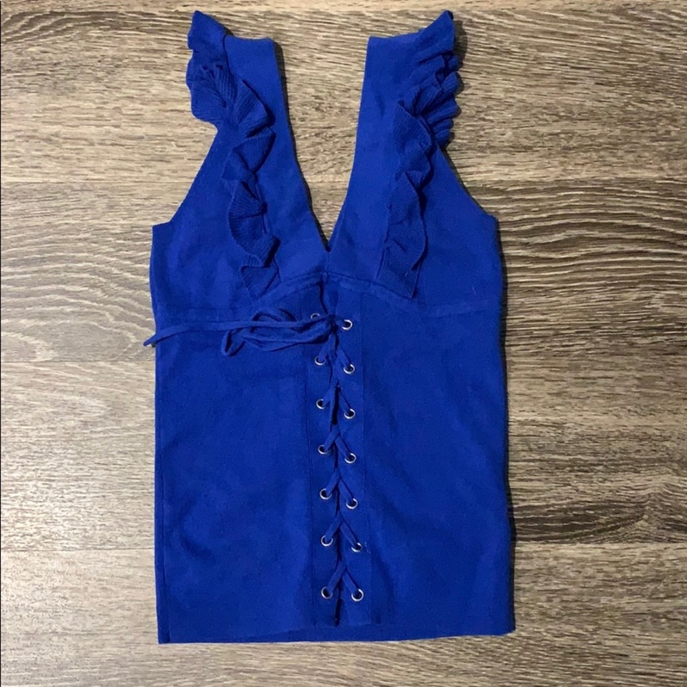 Express bright blue sweater tank!